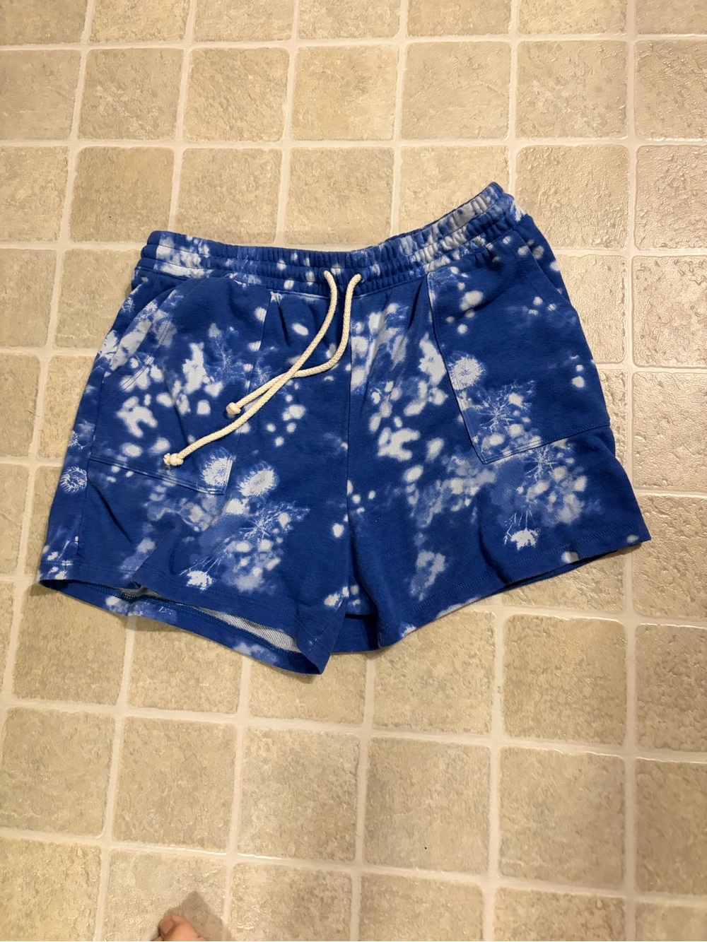 Merona Blue Tie-Dye Drawstring Shorts